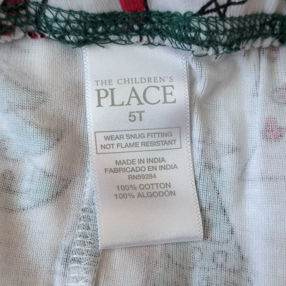 The Children's Place White Christmas Tree Forest Pajama Pants size 5T